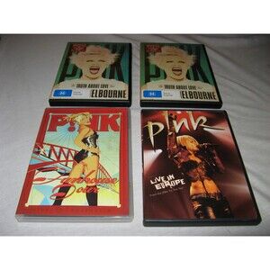 Lot Of 4 Pink Music DVDs Live In Europe Live In Australia Live From Melbourne